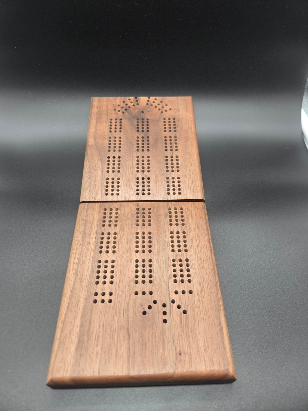 Black Walnut Travel Cribbage Board